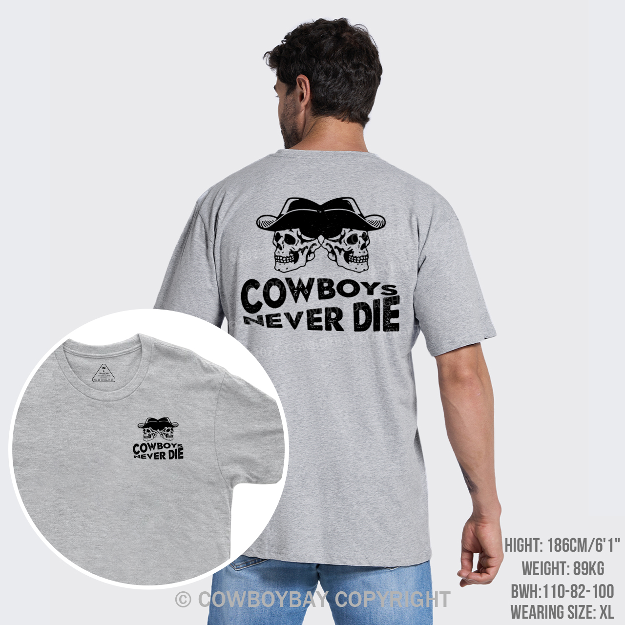 Cowboys Never Die Skeleton T-Shirts