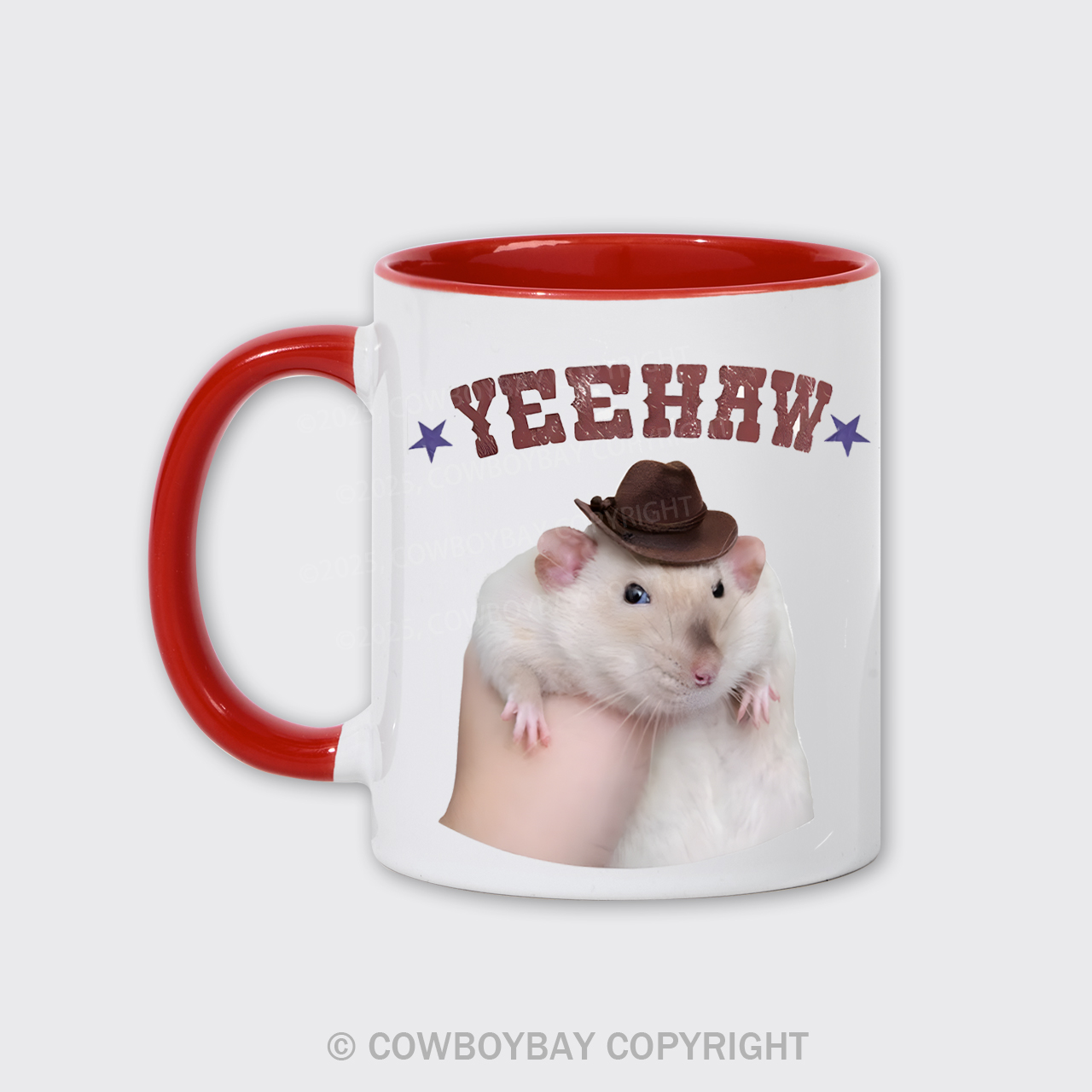 Yeehaw Cowboy Rat Mug