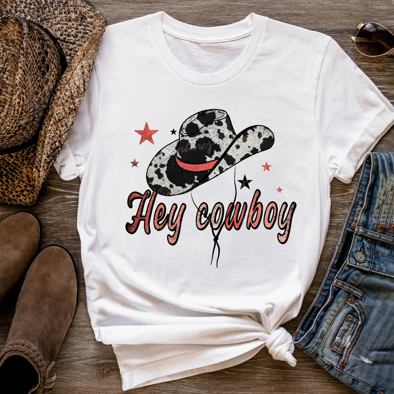 Hey Cowboy Cowgirls Hat Cowboy T-Shirts
