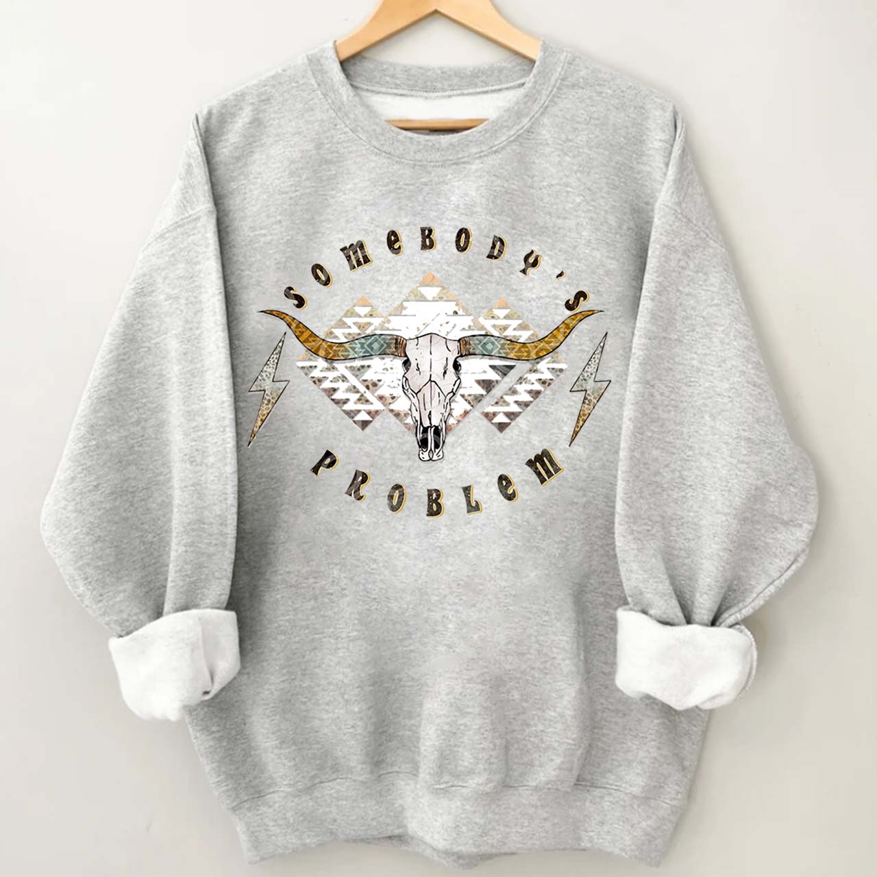 Boho Skull Somebody's Problem Sweatshirt