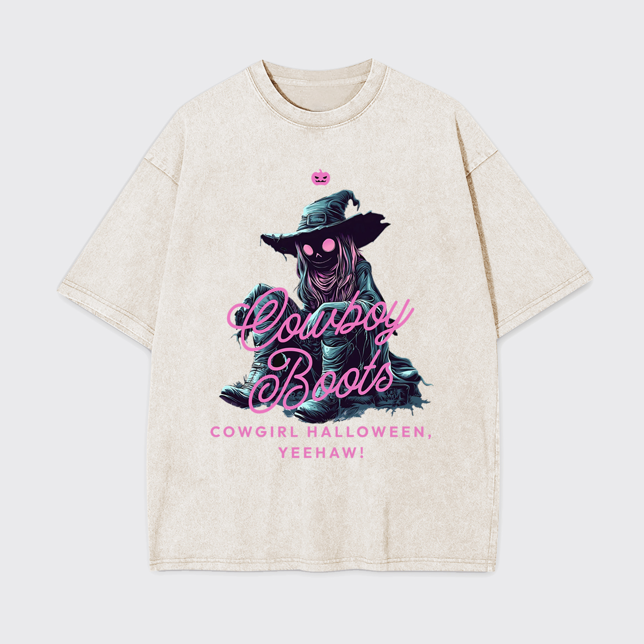 Spooky Western Cowgirl Halloween Garment-dye Tees