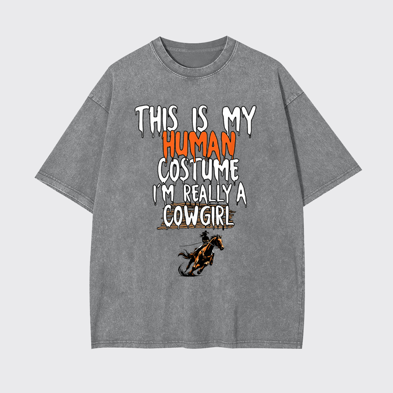 Halloween I'm Really A Cowgirl Garment-dye Tees
