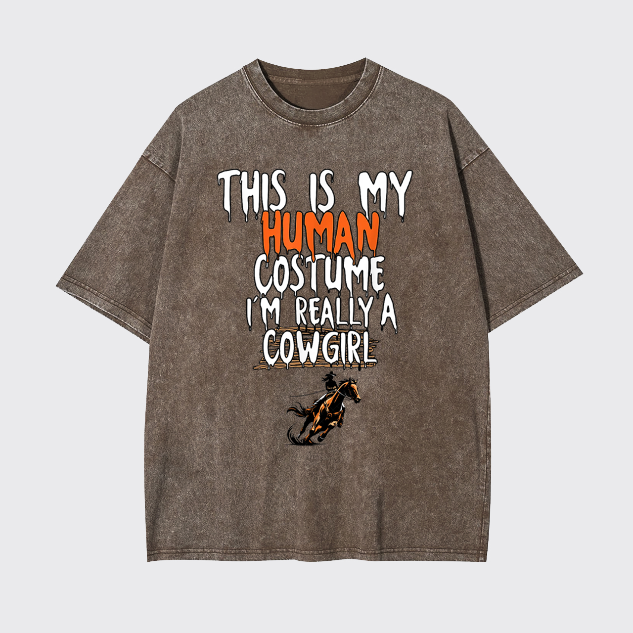 Halloween I'm Really A Cowgirl Garment-dye Tees