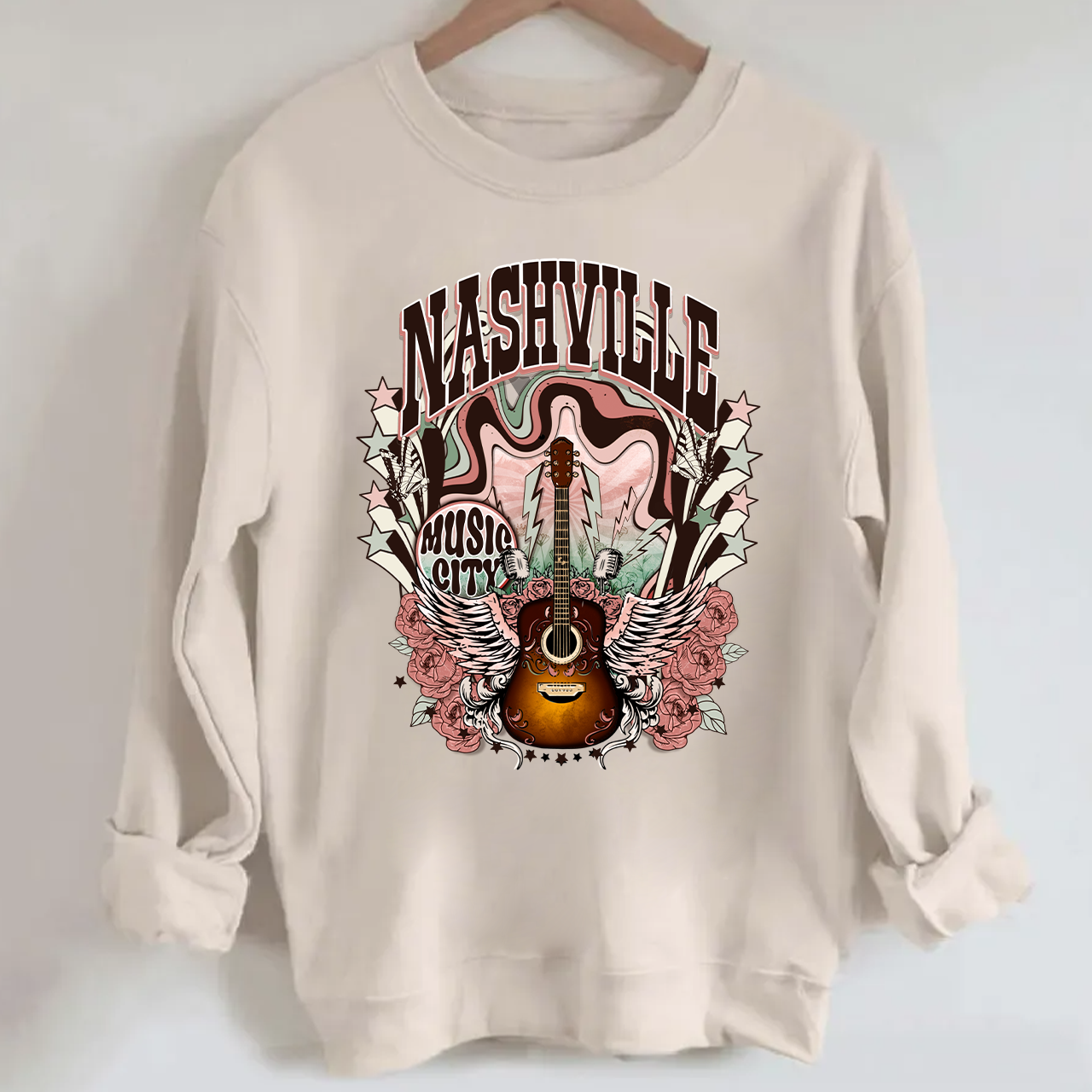 Western Nasville Music City Country Cowboy Sweatshirt