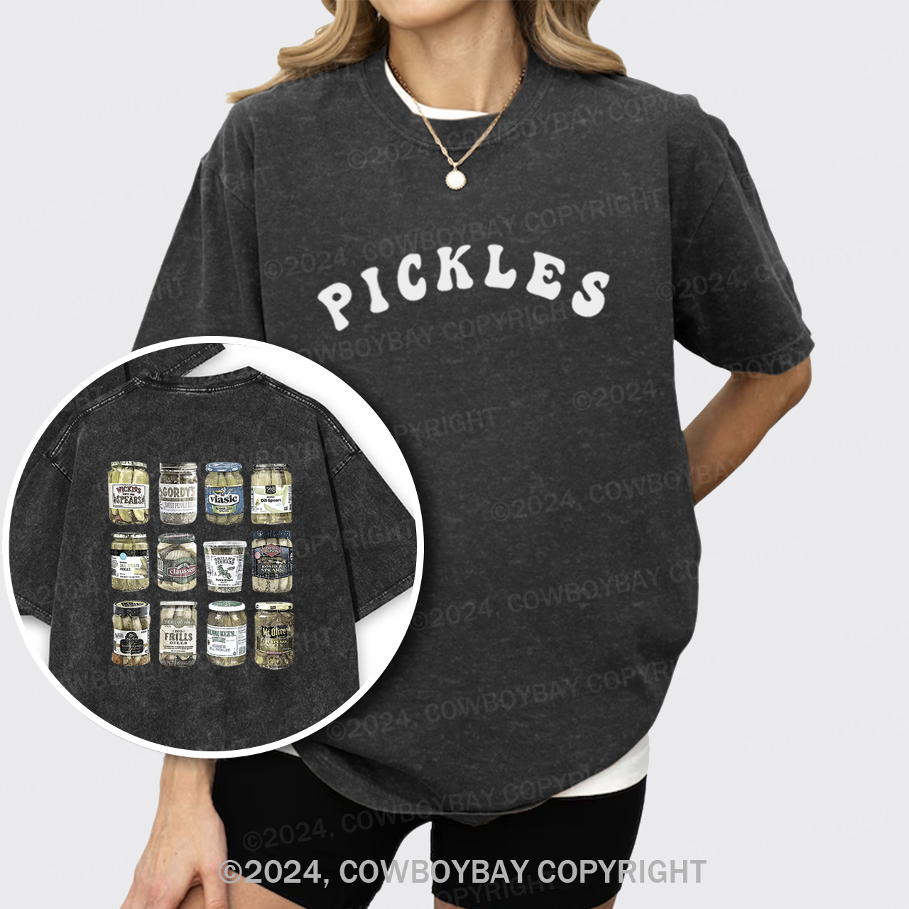 Canned Pickles Lovers Vintage Garment-dye Tees