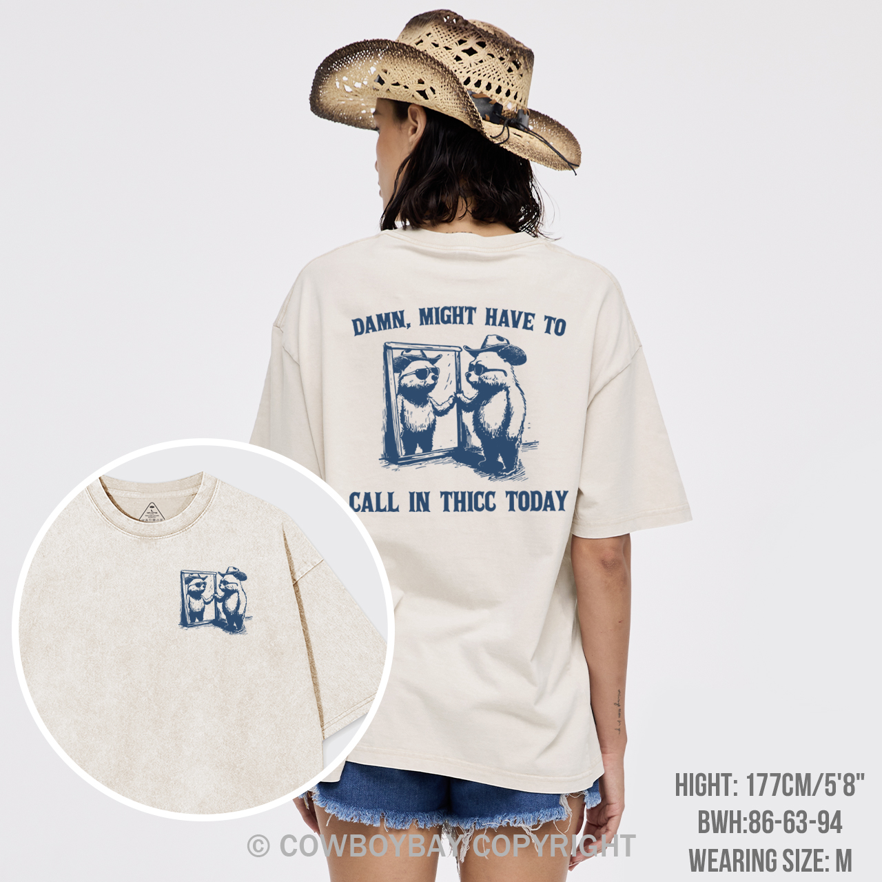 Damn,Might Have To Call In Thicc Today Garment-dye Tees