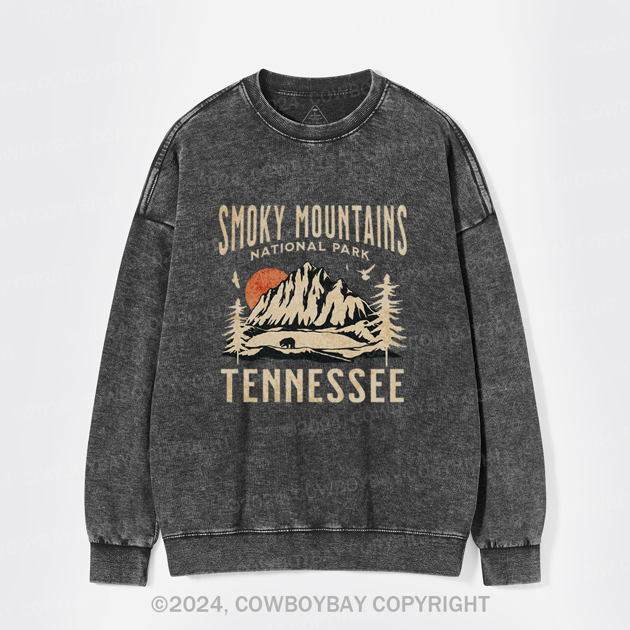 Smoky Mountains National Park Tennessee Washed Sweatshirts