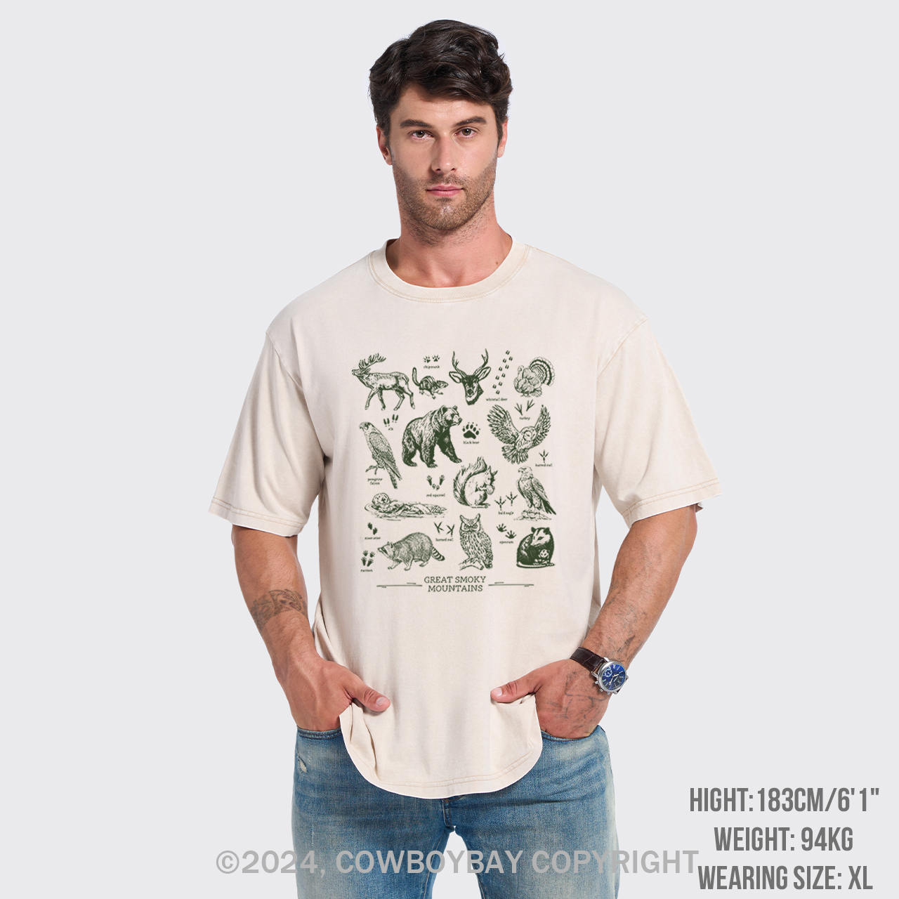 Tennessee National Park Wildlife Garment-dye Tees