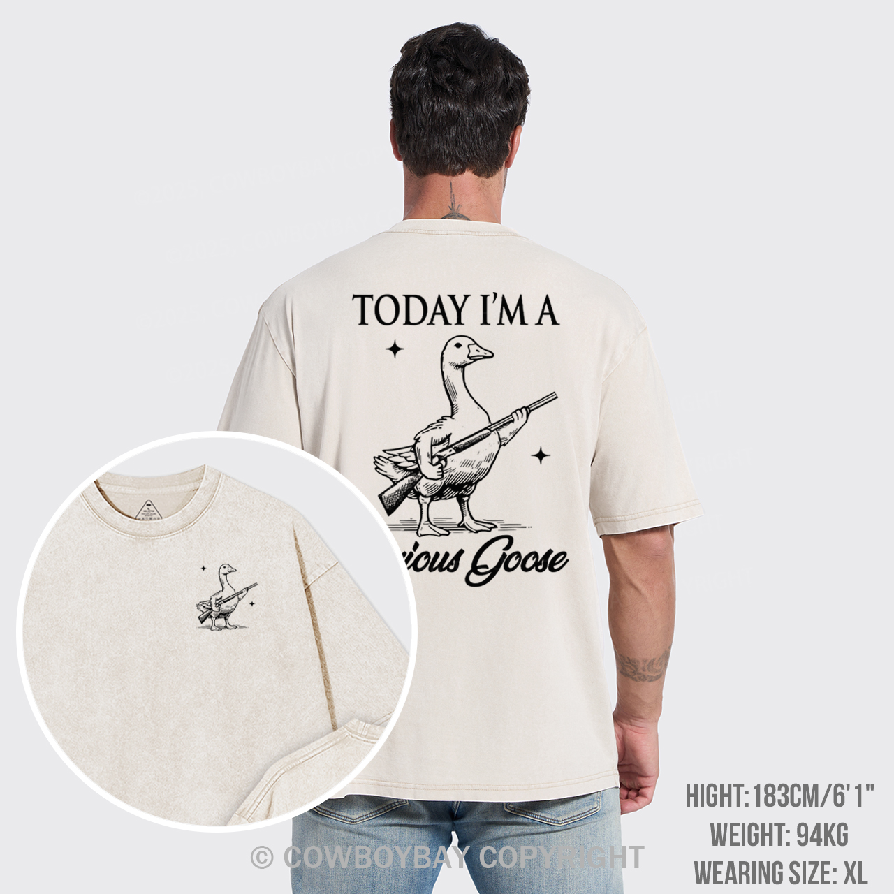 Today I'm Serious Goose Garment-dye Tees