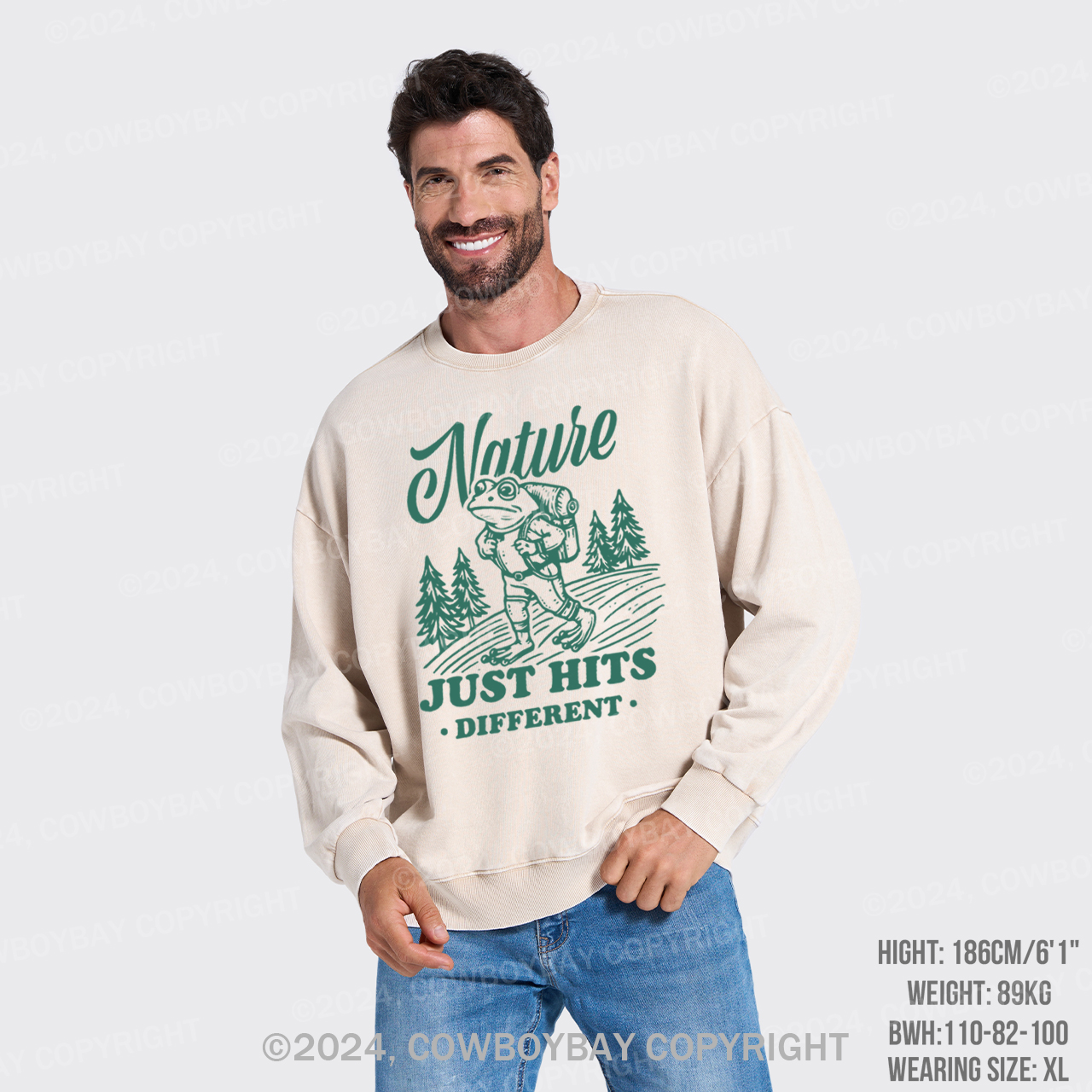 Nature Just Hits Different Washed Sweatshirts