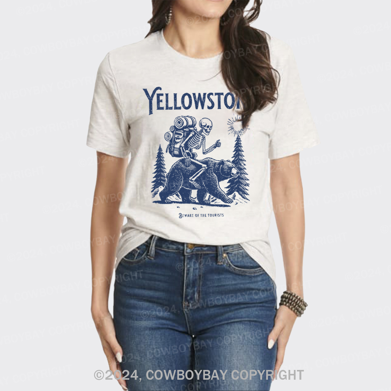 Yellowstone Skeleton Crewneck T-Shirts