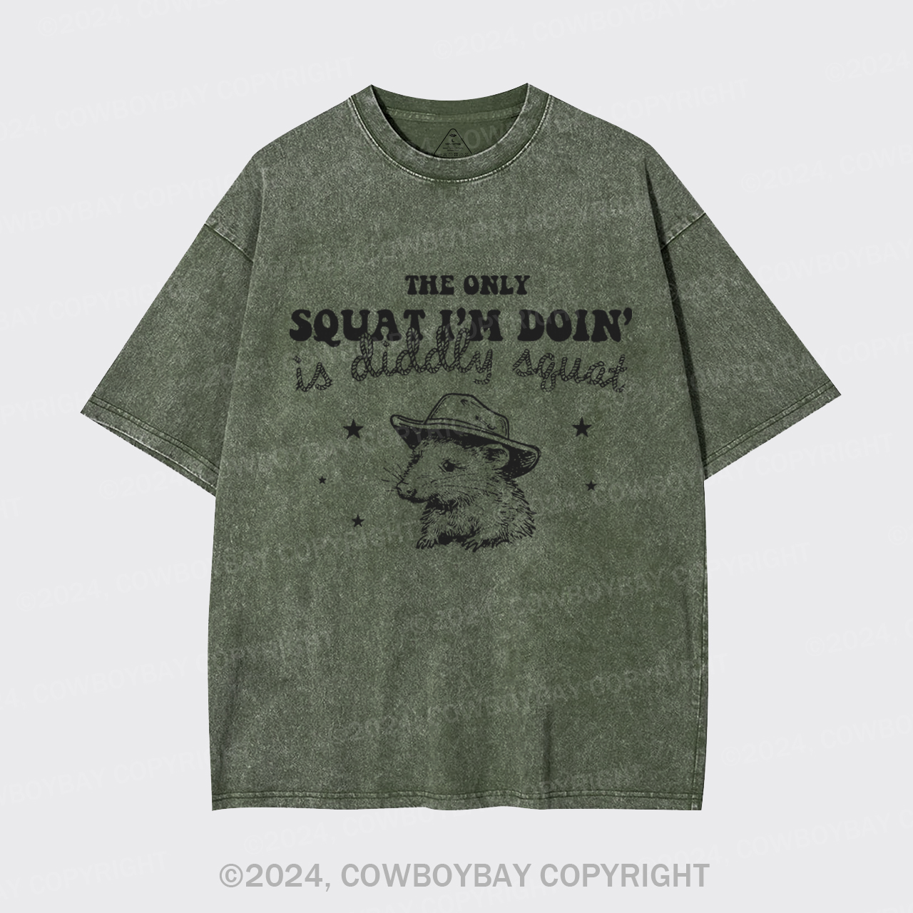 The Only Squat I'm Doing Is Diddly Squat Garment-dye Tees