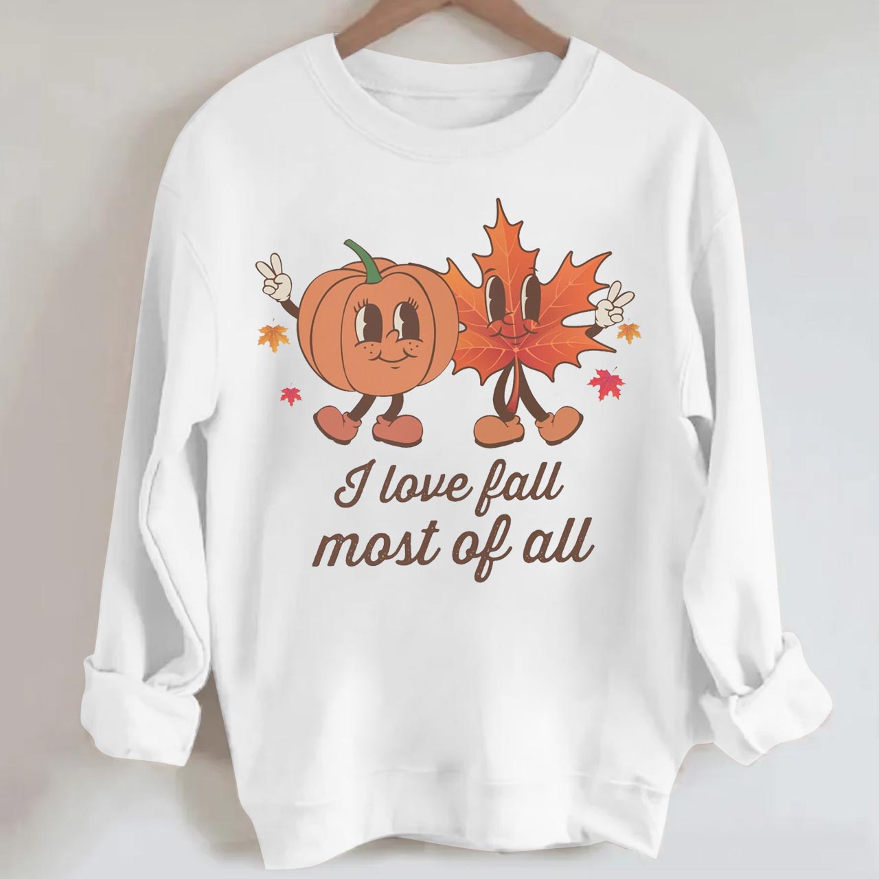I Love Fall Most Of All Pumpkin Spice Halloween Sweatshirt