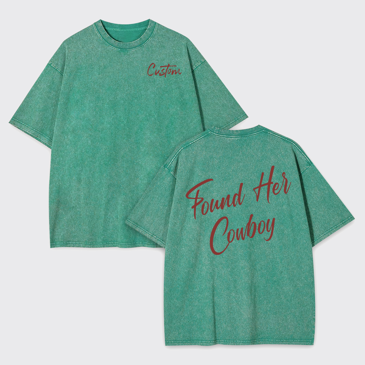 Personalized Found Her Cowboy Garment-dye Tees