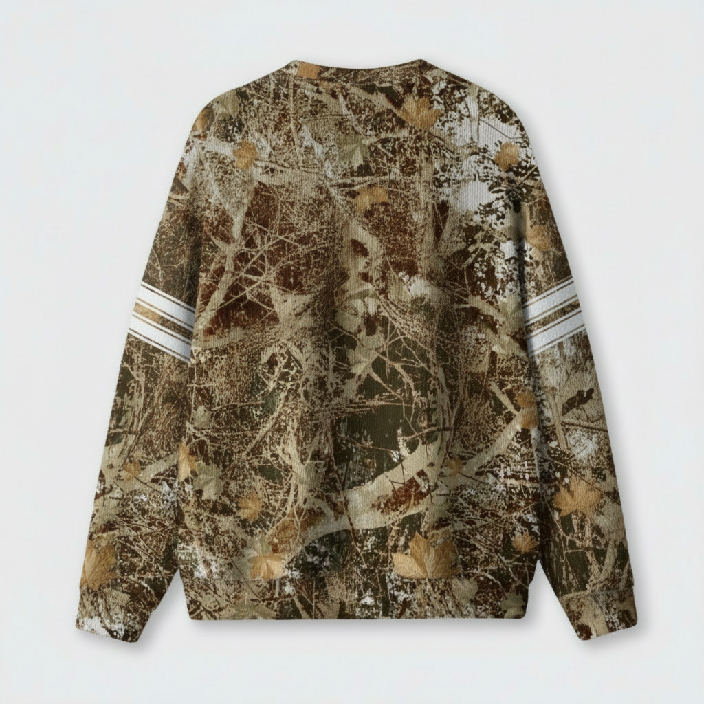 Country Music And Beer Camo Knit Sweatshirt