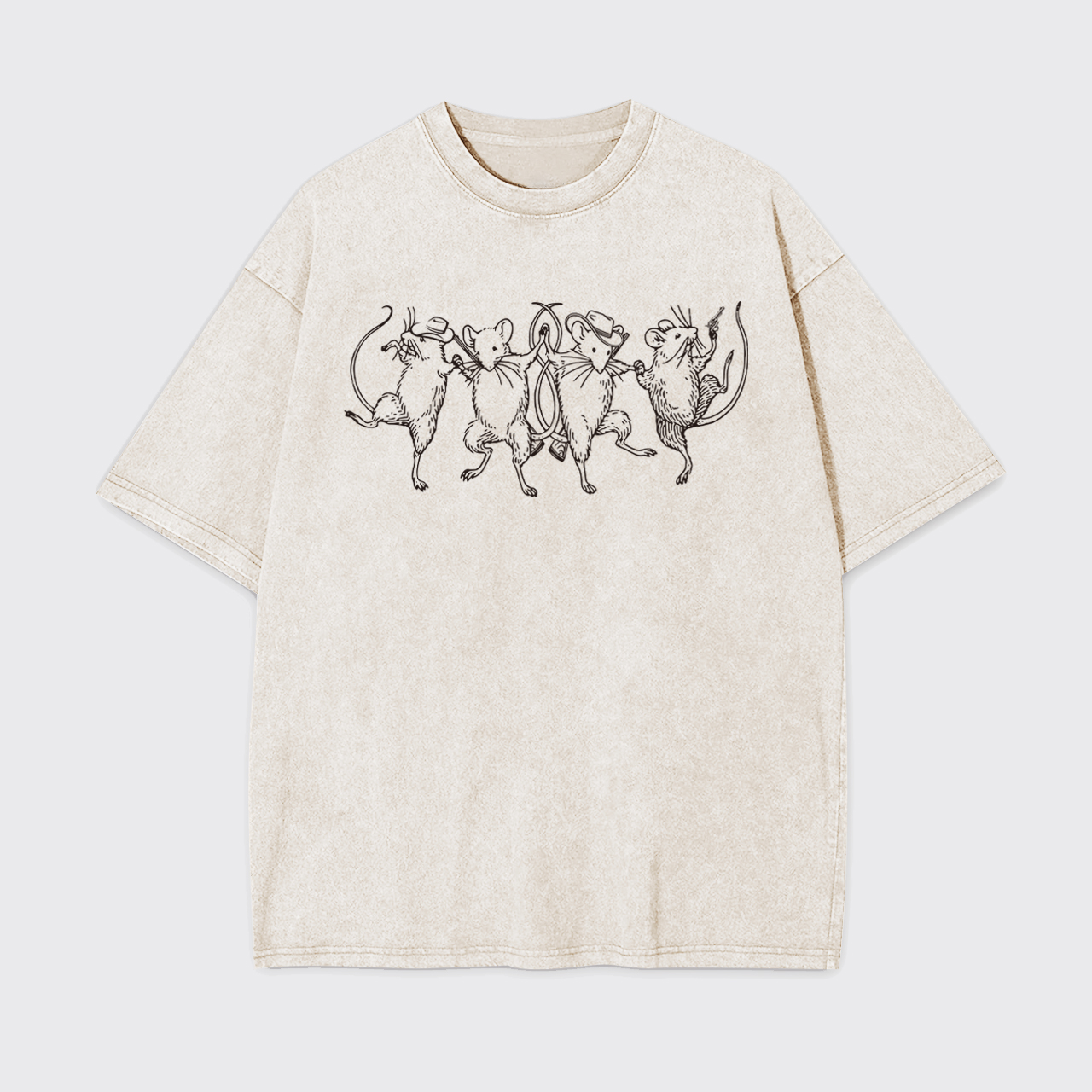 Dancing Cowboy Rats Garment-dye Tees
