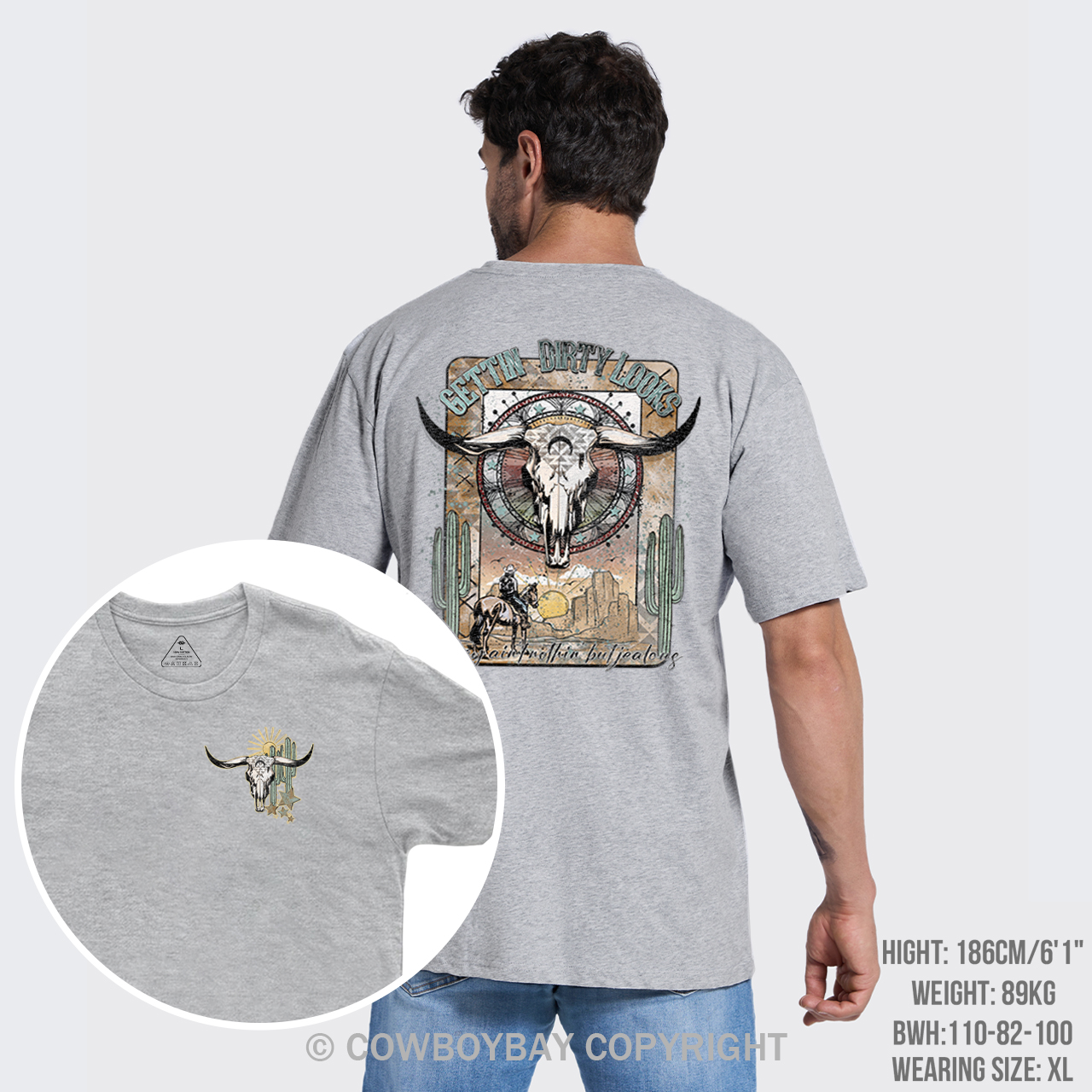 Gettin Dirty Looks Cowboy T-Shirts