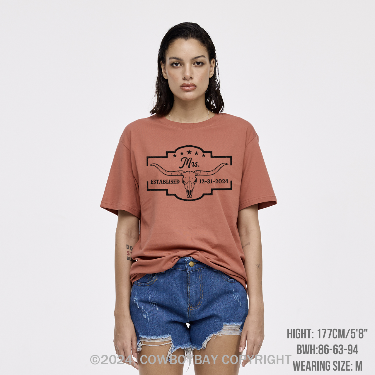 Mr and Mrs Western Couples T-Shirts