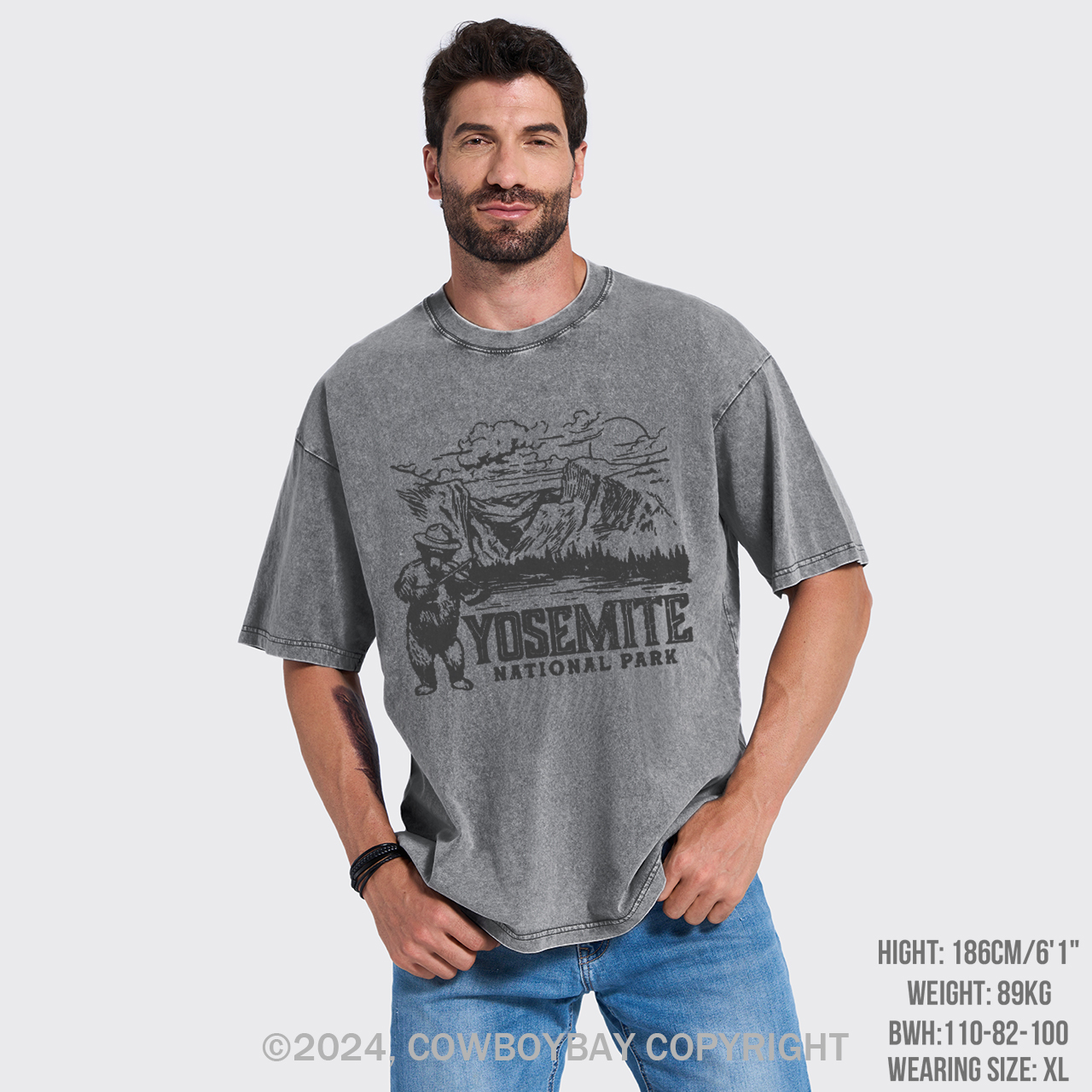 Hiking In Yosemite National Park Garment-dye Tees