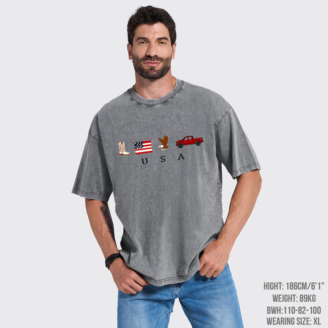 4th Of July-USA Icons Garment-dye Tees