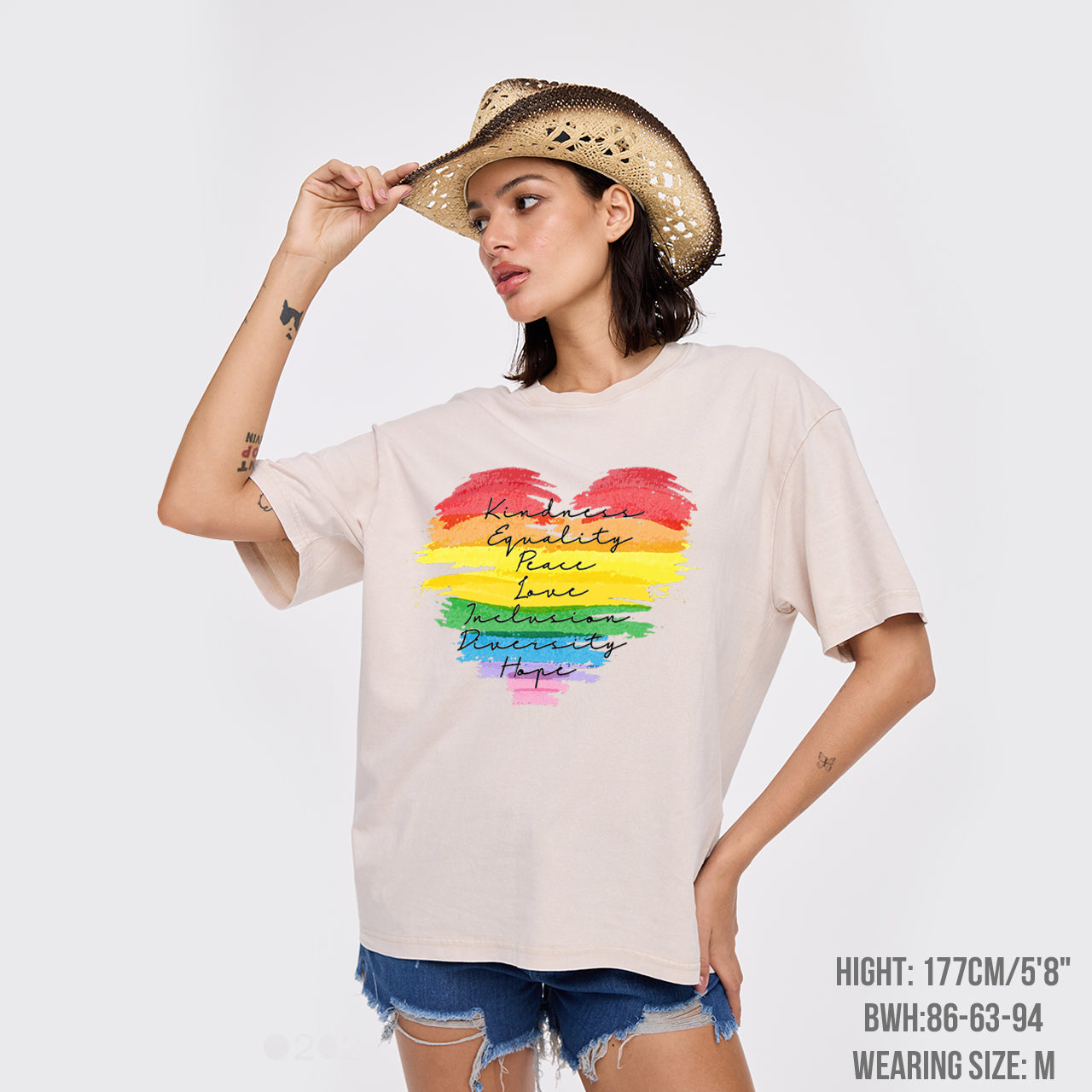 Kindness Equality Peace Love Garment-dye Tees