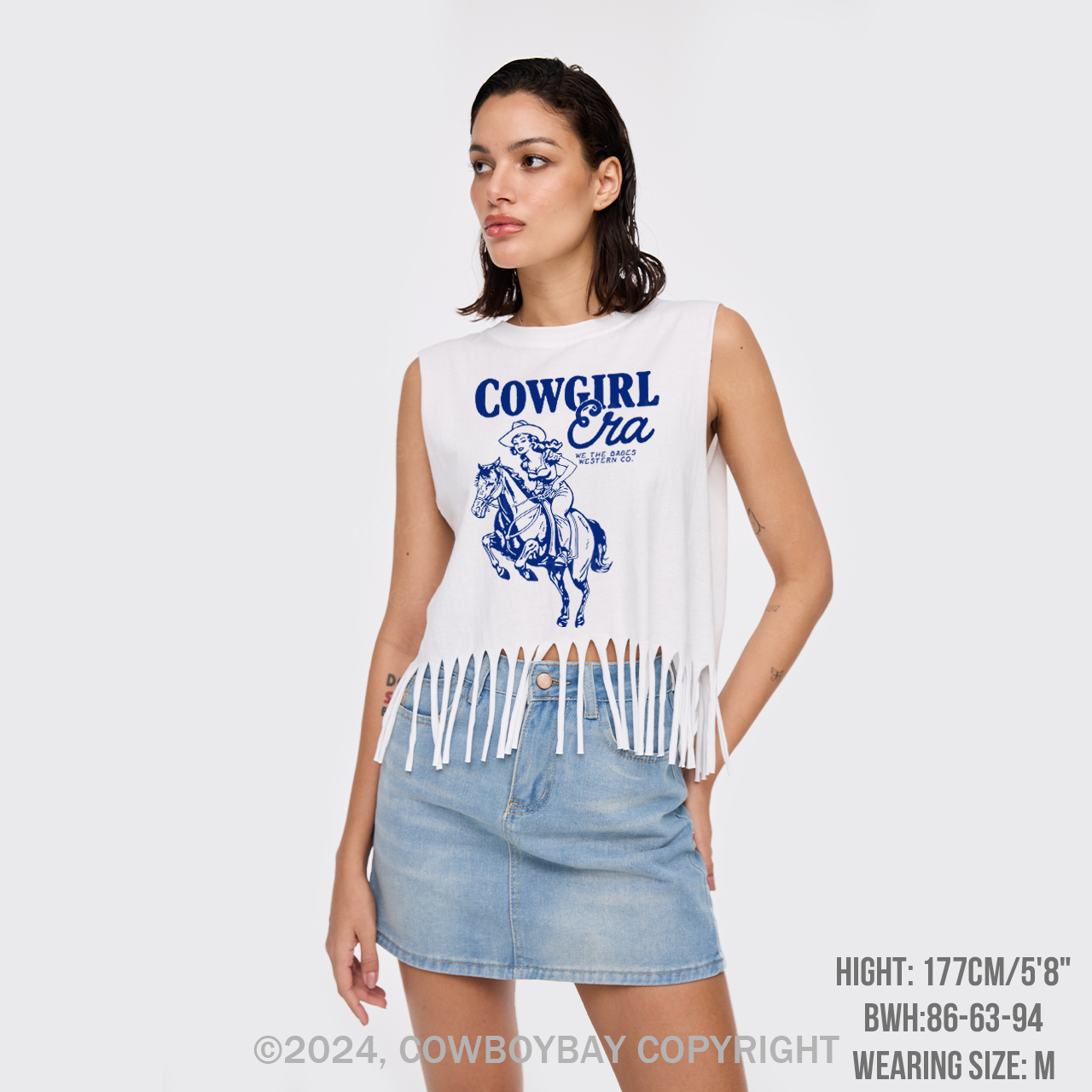 Cowgirl Era Fringe Tank