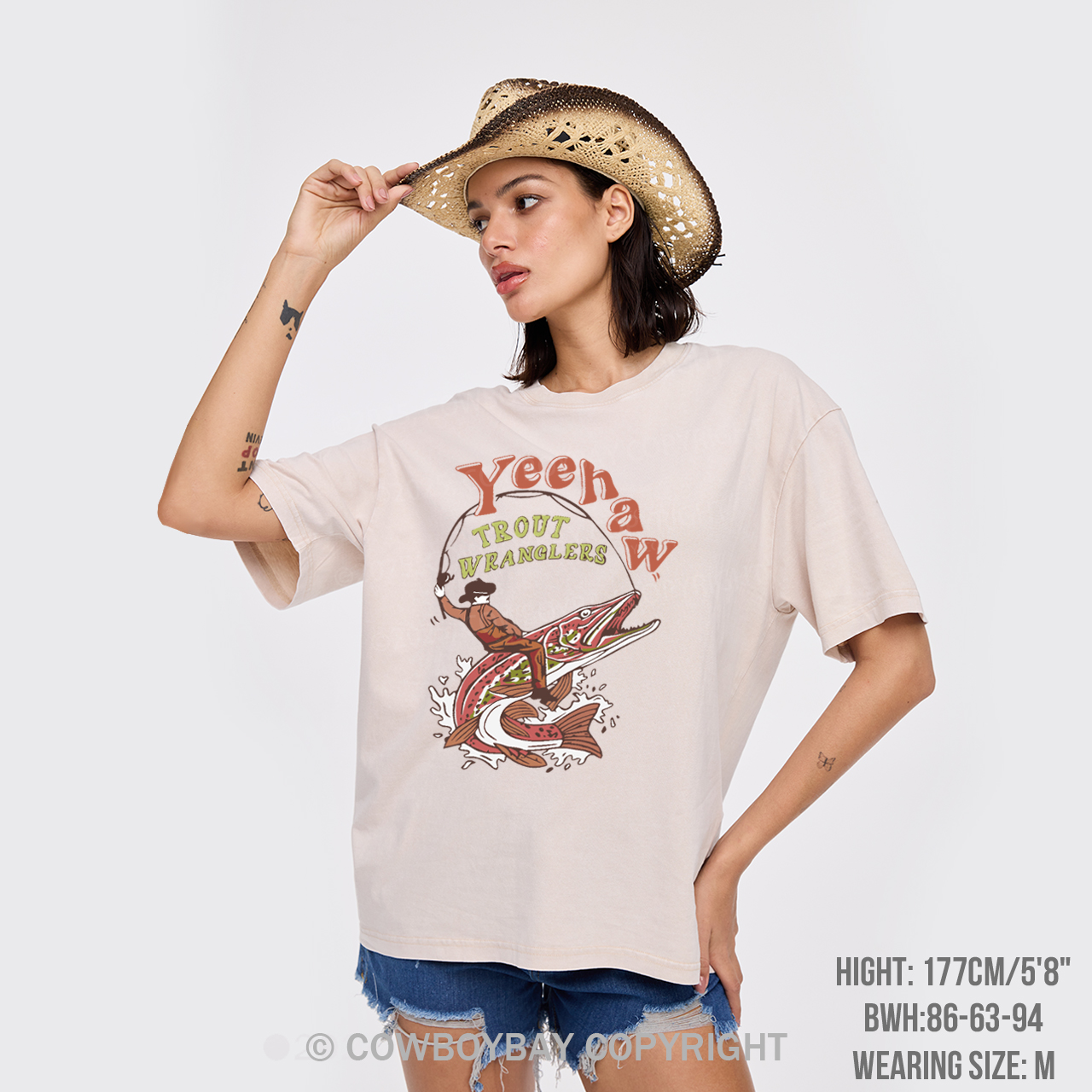 Wranglers Cowboy Fishing Club Garment-dye Tees