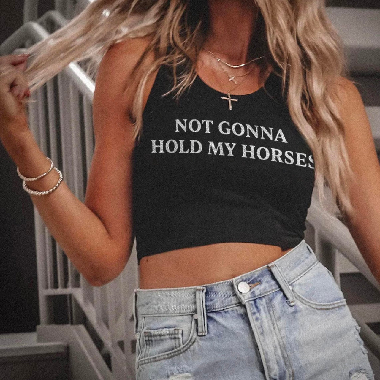 Not Gonna Hold My Horses Tank Top