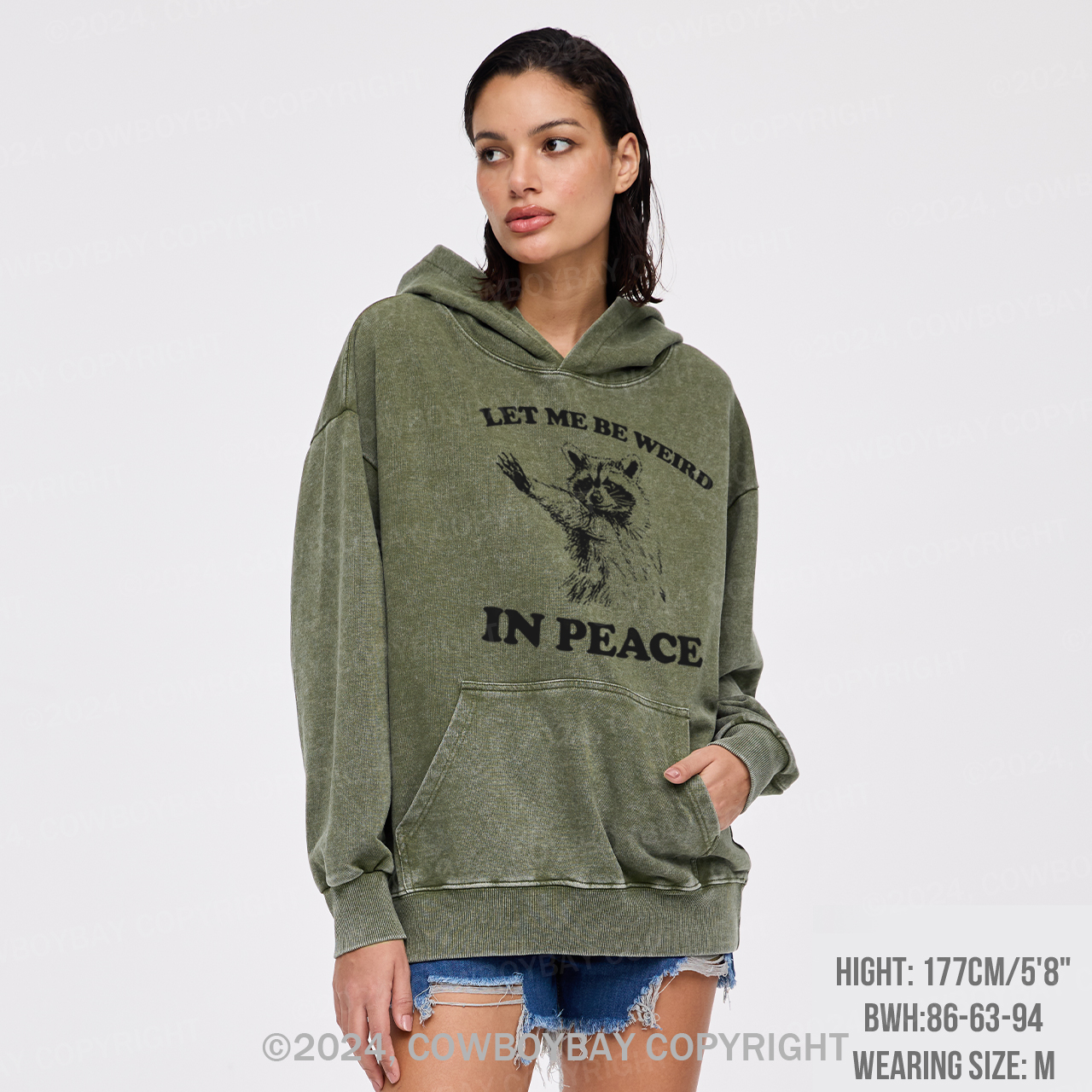 Let Me Be Weird In Peace Garment-Dye Hoodies