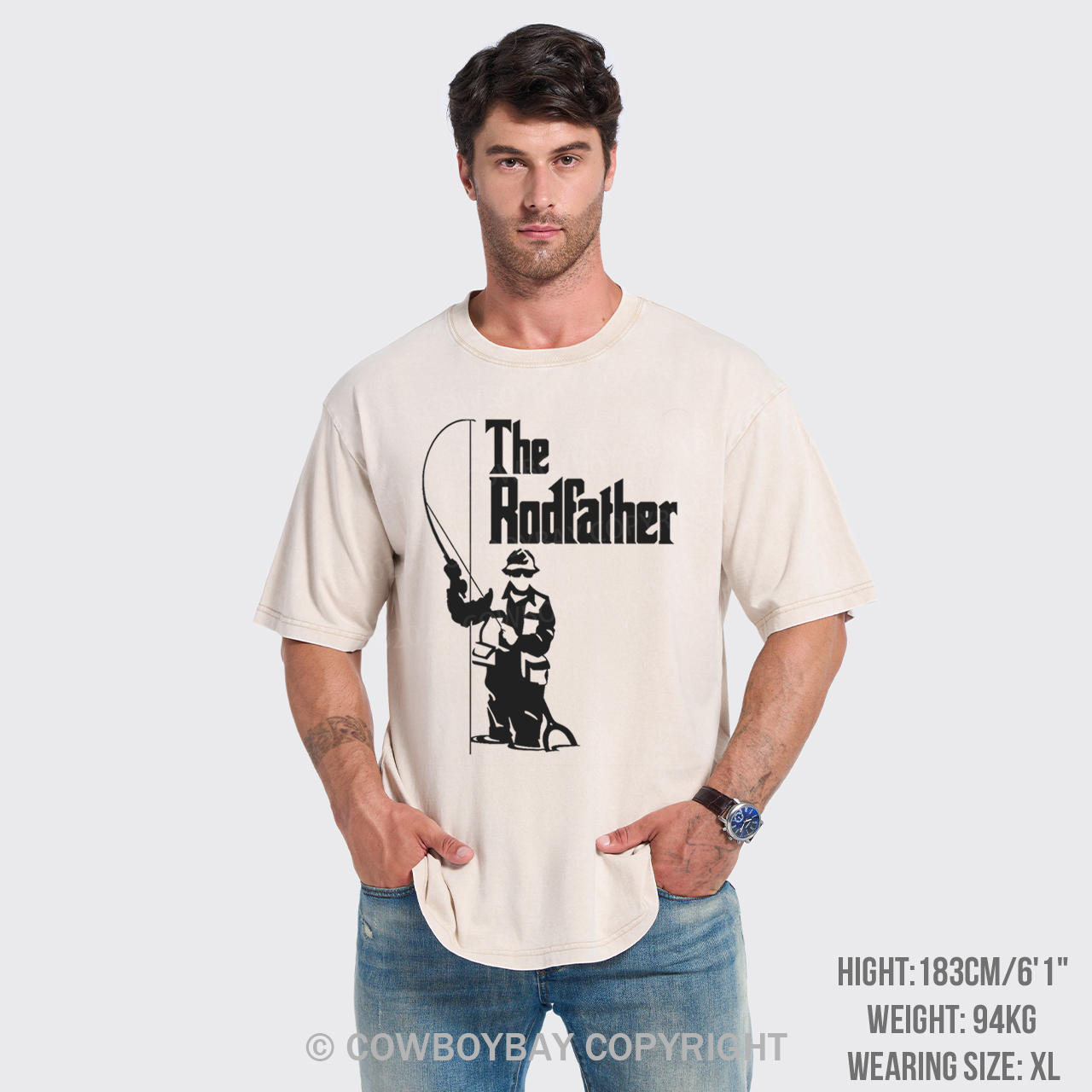 The Rodfather Fishing Garment-dye Tees
