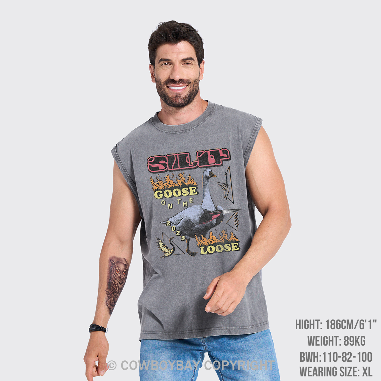 Silly Goose On The 2025 Loose Washed Tanks