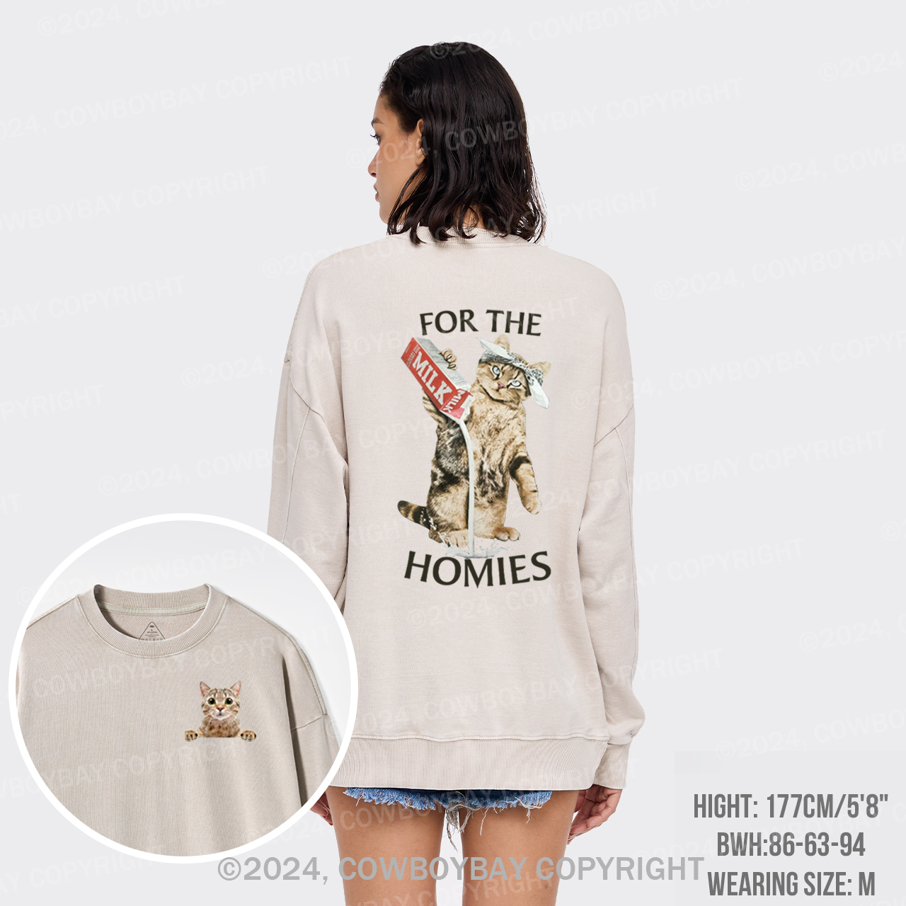 For The Homies Washed Sweatshirts