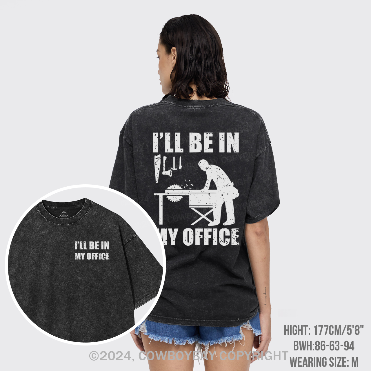 I'll Be In My Office Funny Woodworking Carpenter Garment-dye Tees