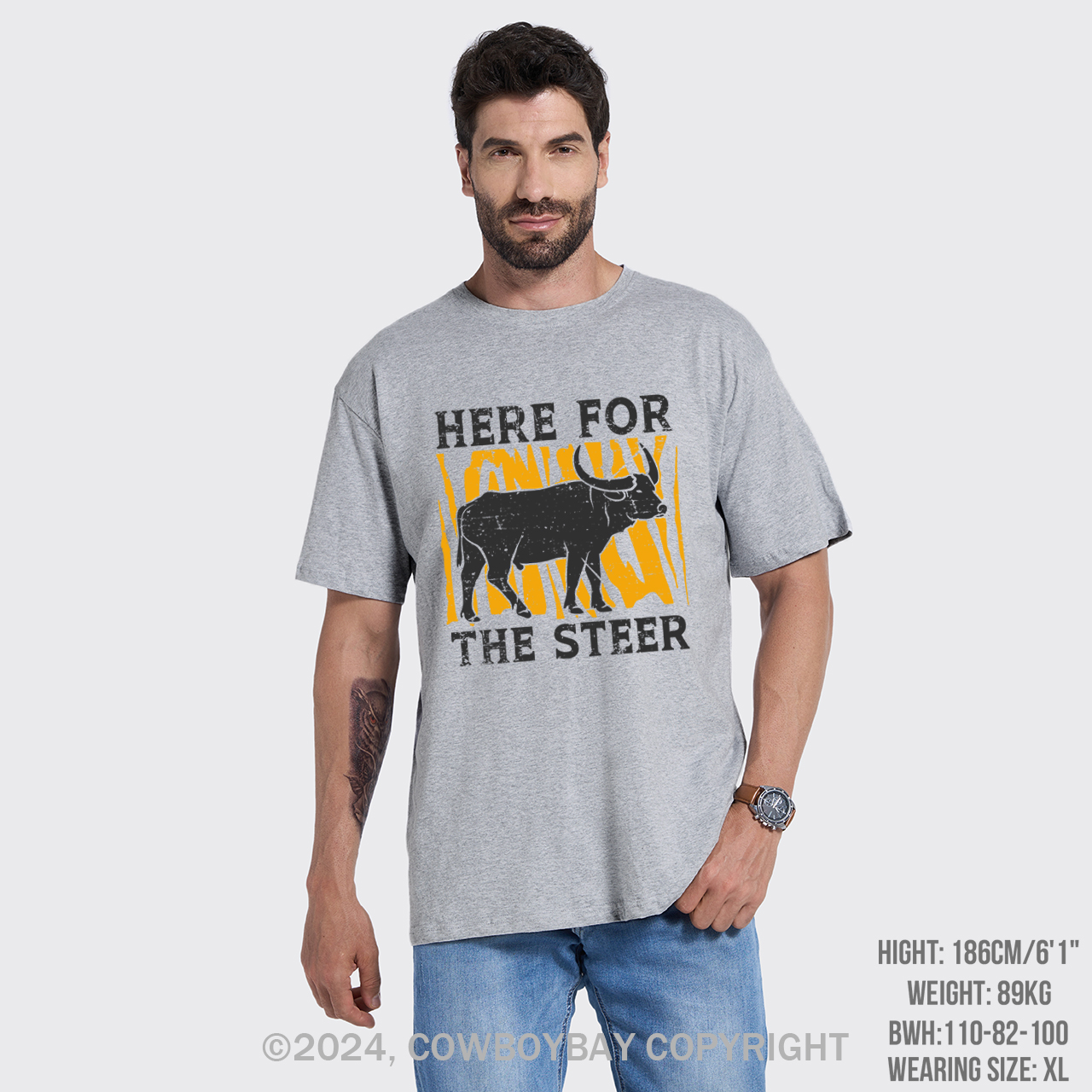 Bull In Arena Steer Wrestler T-Shirts