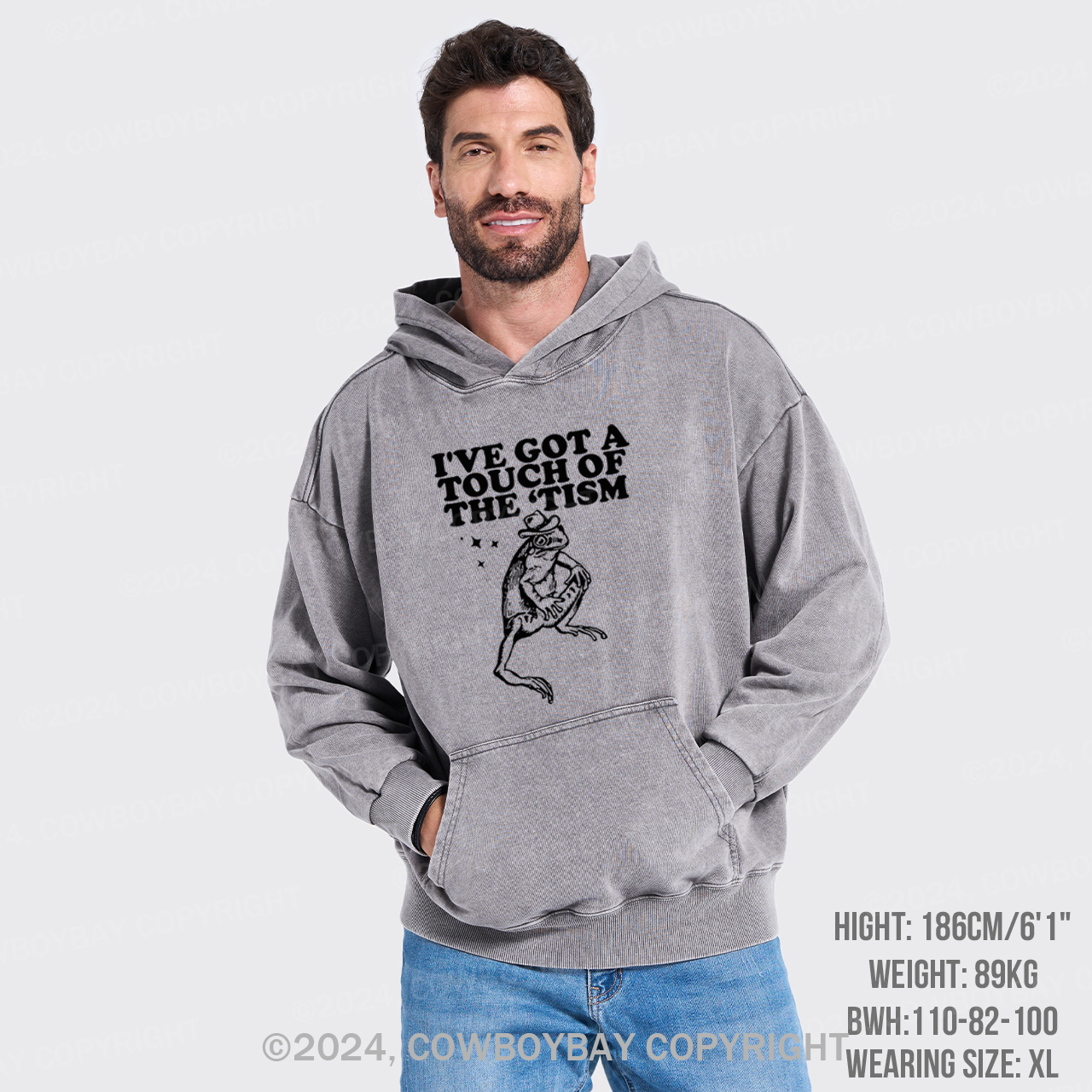 I've Got A Touch Of The Tism Garment-Dye Hoodies