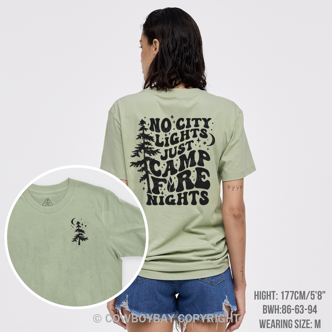 No City Lights Just Camp Fire Nights T-Shirts