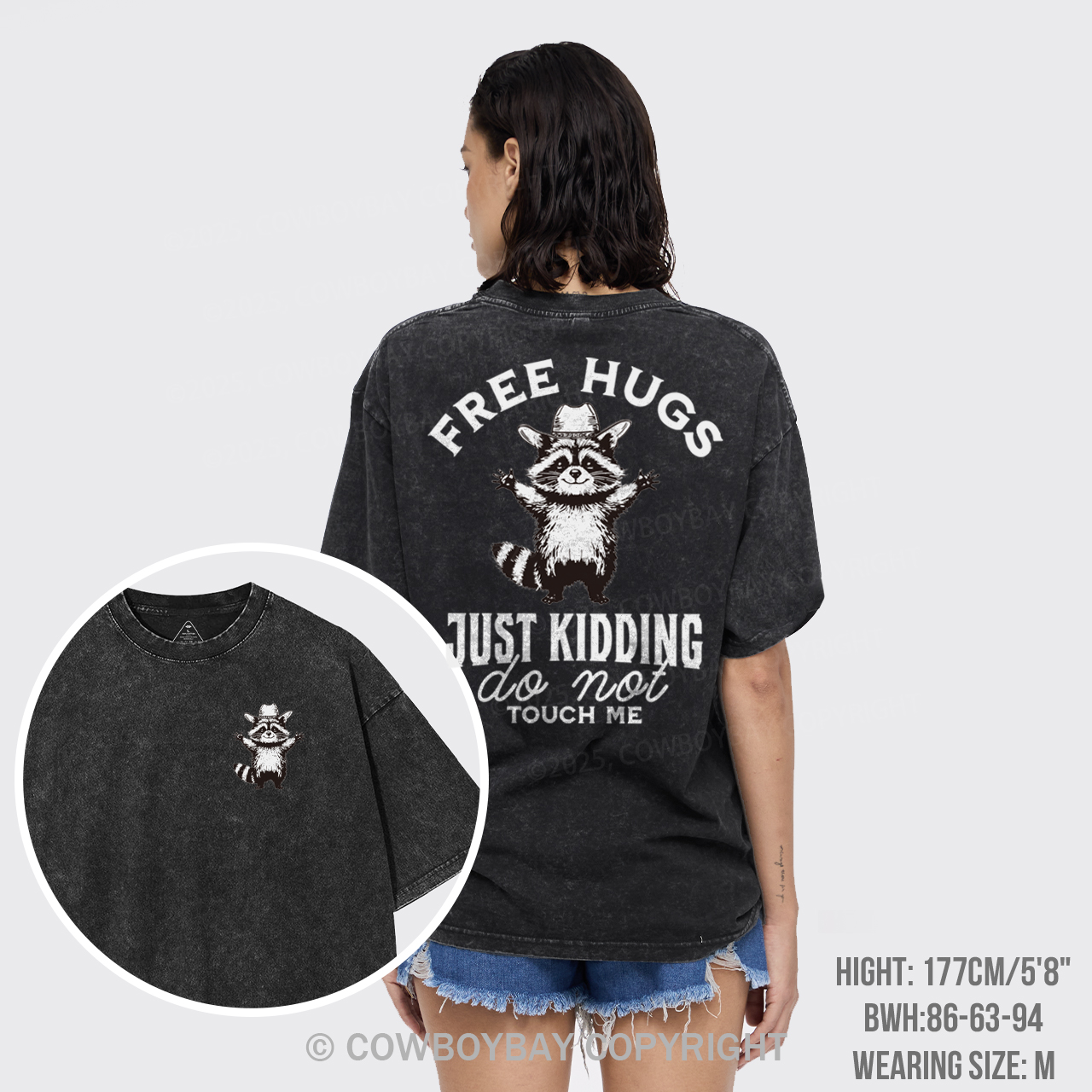Free Hugs Just Kidding Don't Touch Me Garment-dye Tees