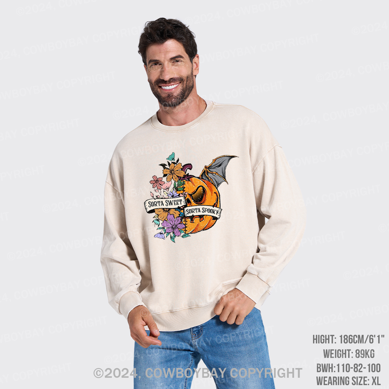 Sorta Sweet Sorta Spooky Washed Sweatshirts