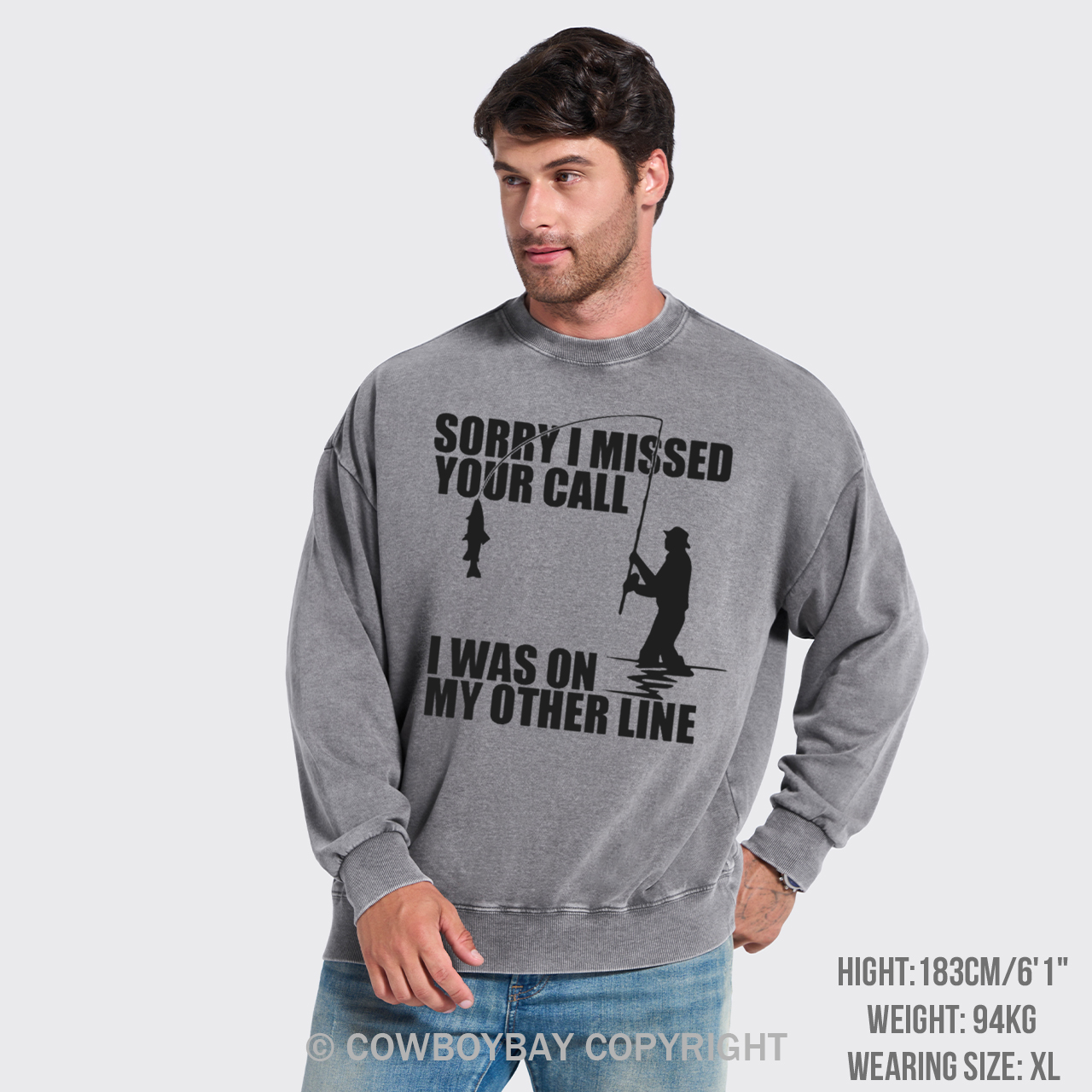 Sorry I Missed Your Call Washed Sweatshirts