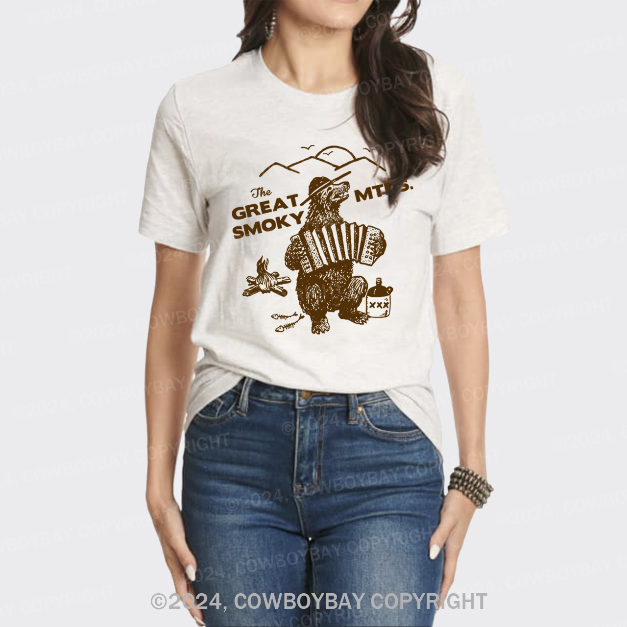 Smoky Bluegrass Grizzly Bear T-Shirts