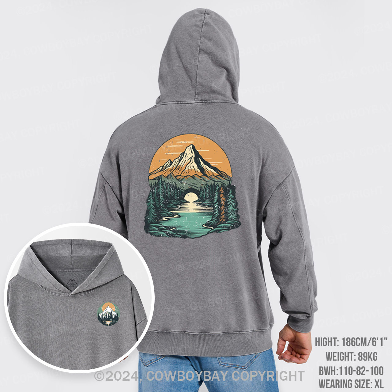 Tennessee National Park Forest Exploring Garment-Dye Hoodies