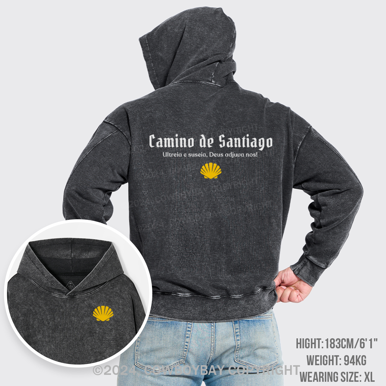 Camino De Santiago Garment-Dye Hoodies