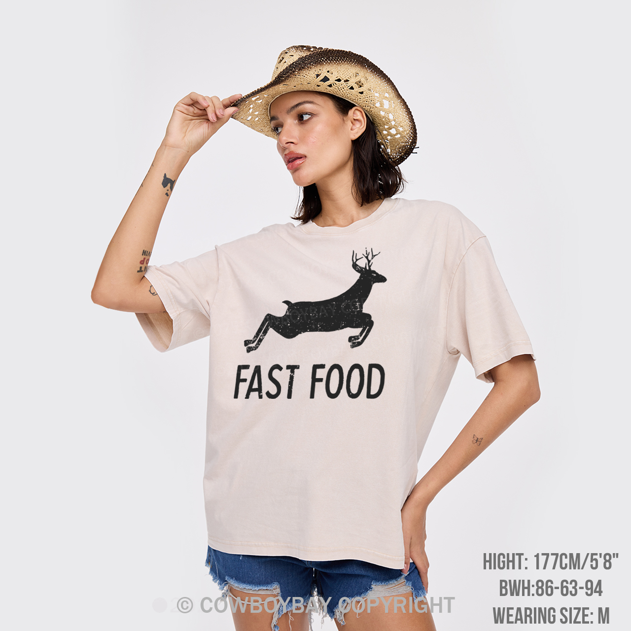Fast Food Deer Garment-dye Tees