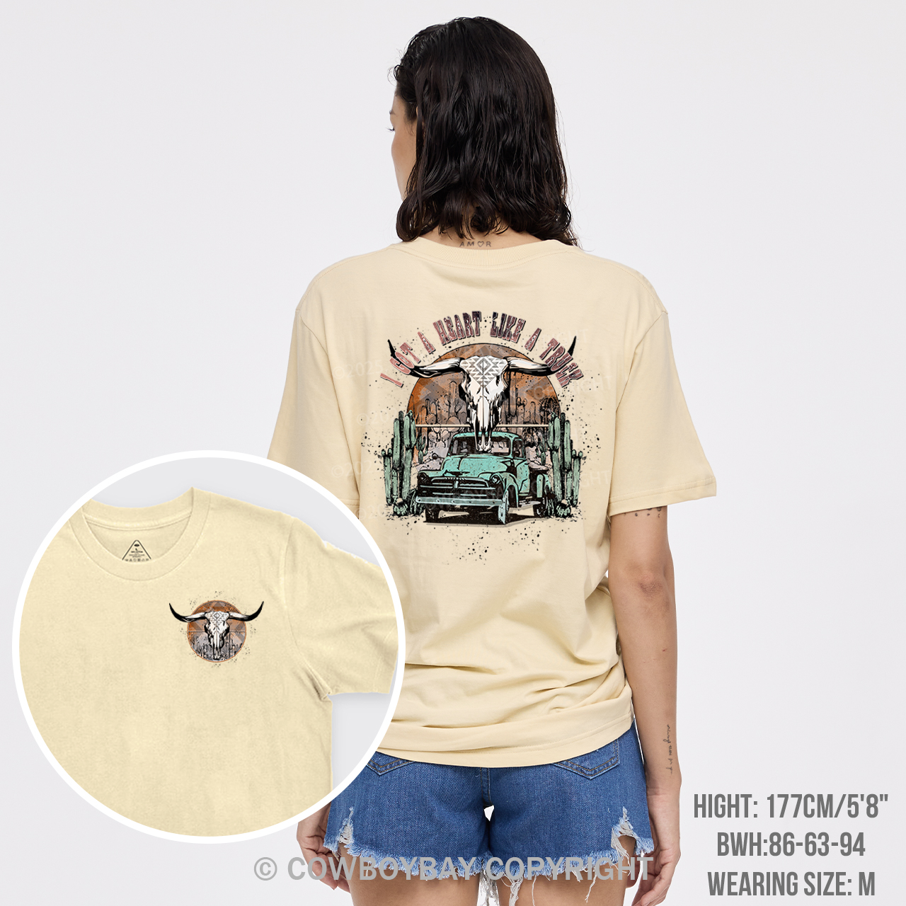 Heart Like A Truck Cowboy T-Shirts