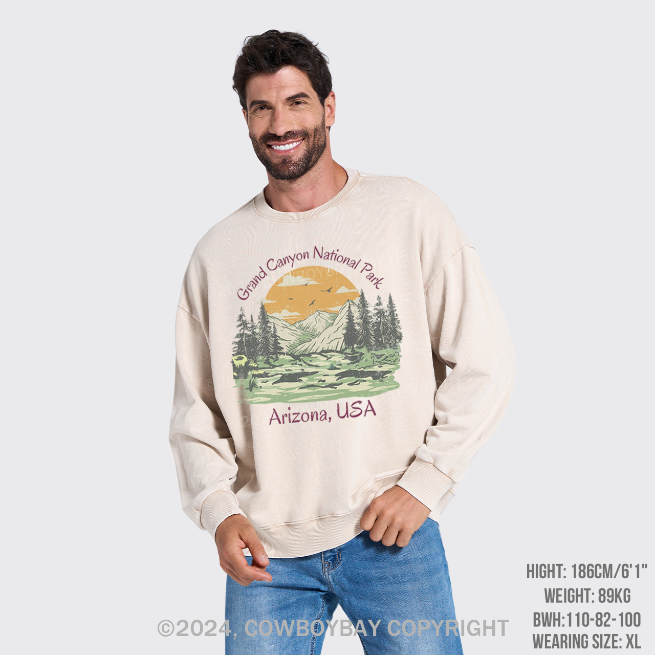 Grand Canyon National Park Washed Sweatshirts