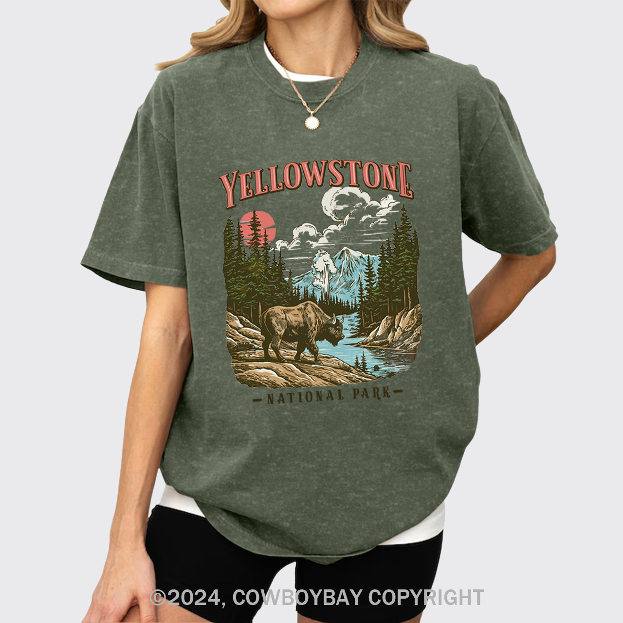 Vintage Yellowstone National Park Garment-dye Tees