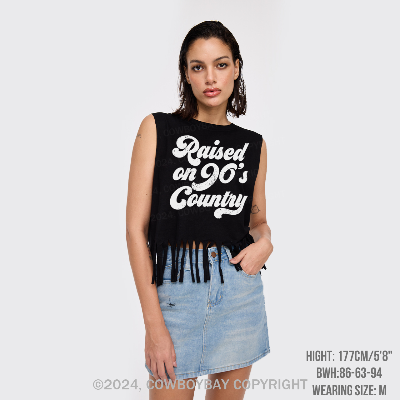Raised on 90s Country Fringe Tank
