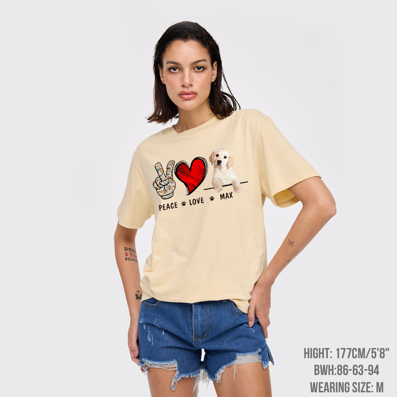 Personalized Peace Love Pet T-Shirts