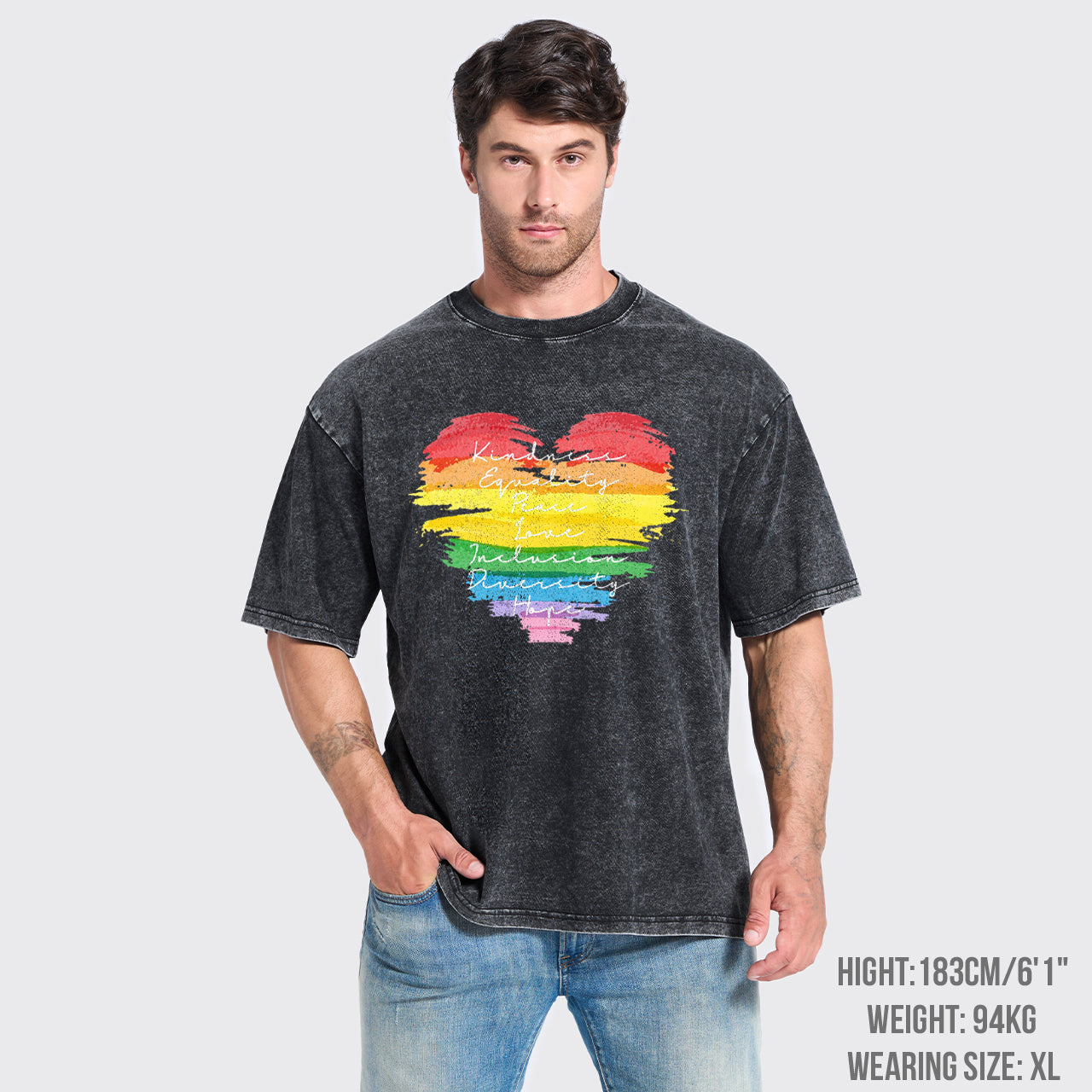 Kindness Equality Peace Love Garment-dye Tees