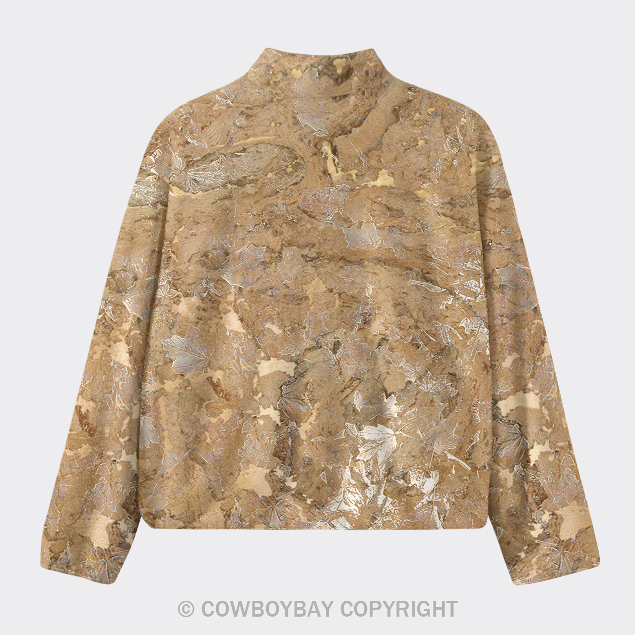 Natural Vegetation Printing Fleece Jacket
